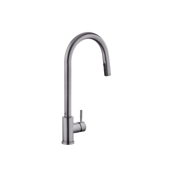 Смеситель для кухни с выдвижным изливом Kroner KRP Edelstahl Klassisch - PVD03915