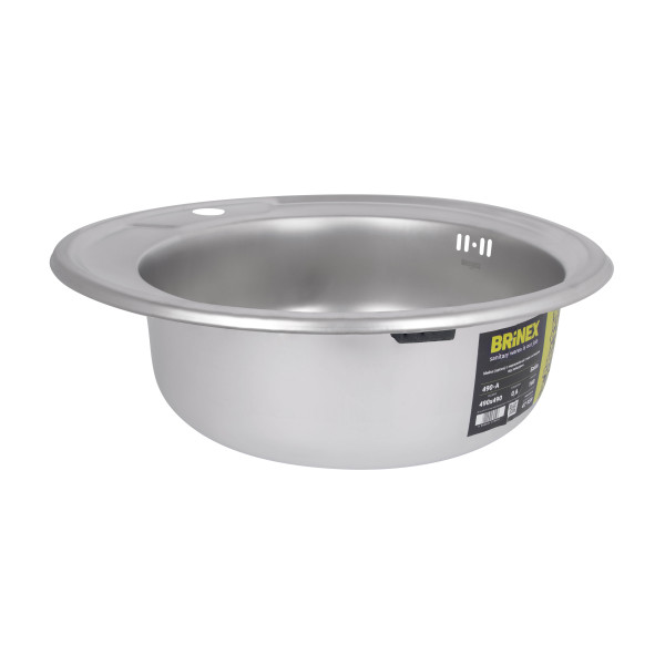 Кухонная мойка Brinex 490-A 0,6 мм Satin (BRIN490SAT06)