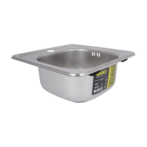 Кухонная мойка Brinex 3838 0,6 мм Satin (BRIN3835SAT06)