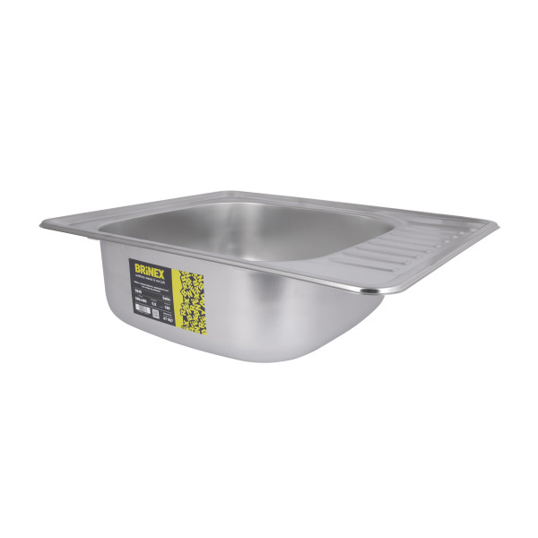 Кухонная мойка Brinex 5848 0,8 мм Satin (BRIN5848SAT08)