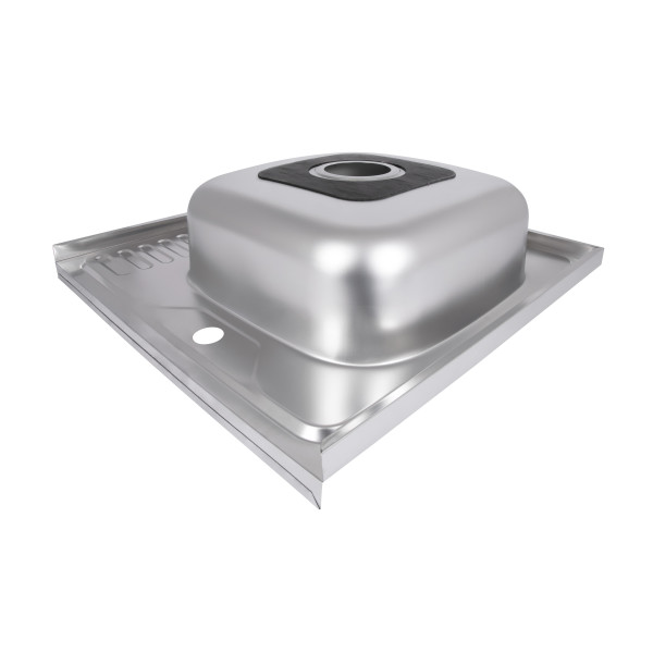 Кухонная мойка Brinex 6060-R 0,6 мм Satin (BRIN6060RSAT06)