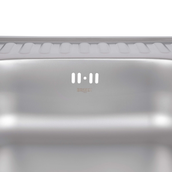 Кухонная мойка Brinex 6060-R 0,6 мм Satin (BRIN6060RSAT06)
