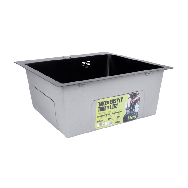 Lidz Handmade H5050HB Мойка для кухни интегрированная Decor Black PVD Honeycomb 2,5/0,5 мм LDH5050BDECPVD48369