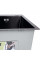 Lidz Handmade H5050HB Мойка для кухни интегрированная Decor Black PVD Honeycomb 2,5/0,5 мм LDH5050BDECPVD48369