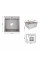 Мойка для кухни интегрированная Lidz Handmade H5050G (LDH5050GPVD43620) Brushed Grey PVD 3,0/1,0 мм