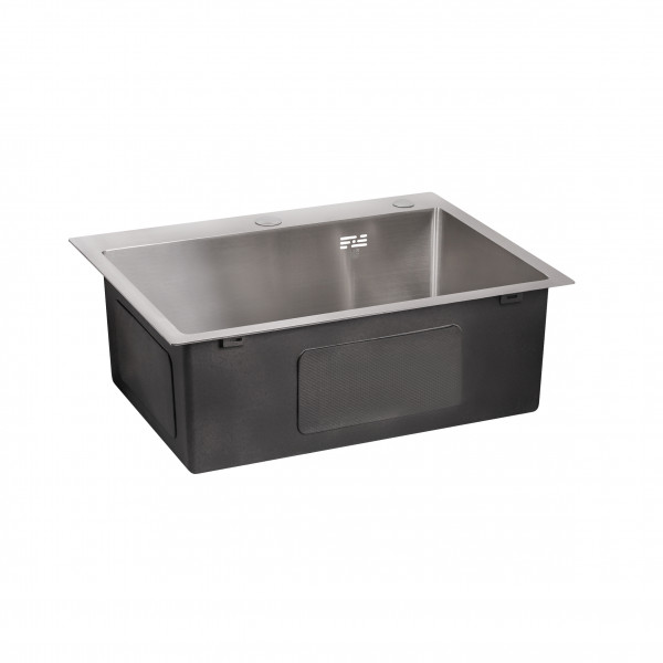 Мойка для кухни интегрированная Lidz Handmade H6050 (LDH6050BRU35371) Brushed Steel 3,0/1,0 мм
