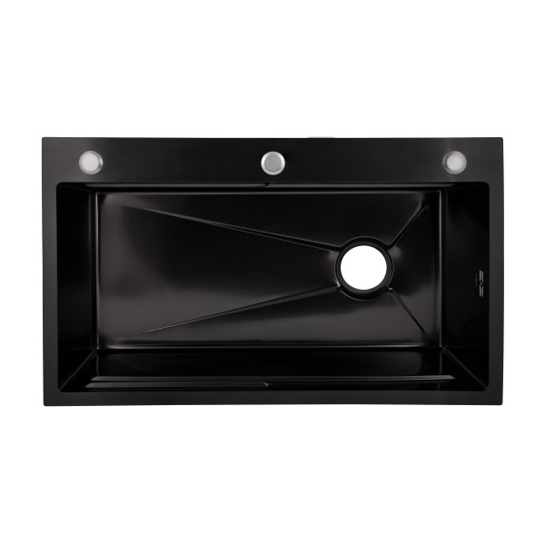 Lidz Handmade H7545B Мойка для кухни интегрированная Decor Black PVD Honeycomb 3,0/1,0 мм LDH7545BDECPVD48373