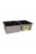 Мойка для кухни с двумя чашами интегрированная Lidz Handmade H7843 (LDH7843BPVD45586) Brushed Black PVD 3,0/1,0 мм