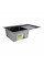 Мойка для кухни интегрированная Lidz Handmade H7849BR крыло справа (LDH7849BRPVD43625) Brushed Black PVD 3,0/1,0 мм