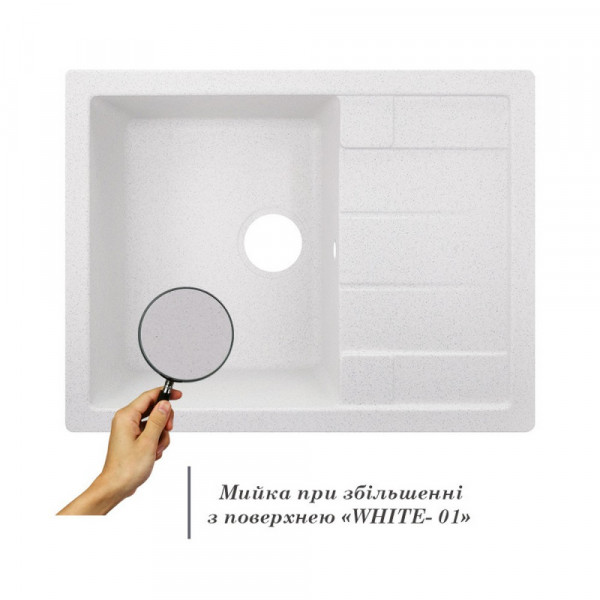 Кухонна мийка Lidz 650x500/200 WHI-01 (LIDZWHI01650500200)