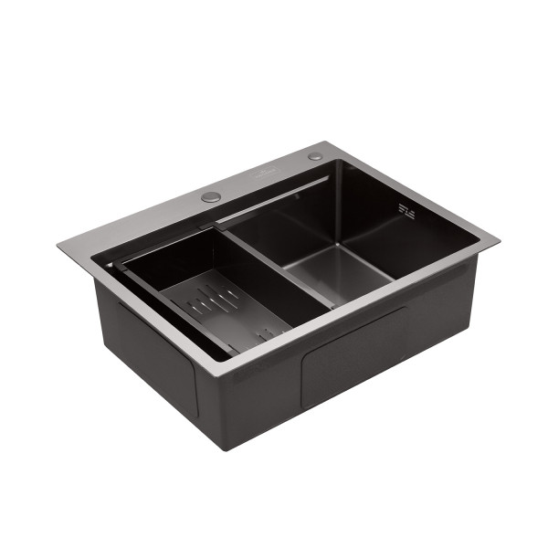 Кухонная мойка Kroner KRP Schwarze - 6350HM PVD (3.0/1.0 мм)