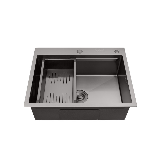 Кухонная мойка Kroner KRP Schwarze - 6350HM PVD (3.0/1.0 мм)