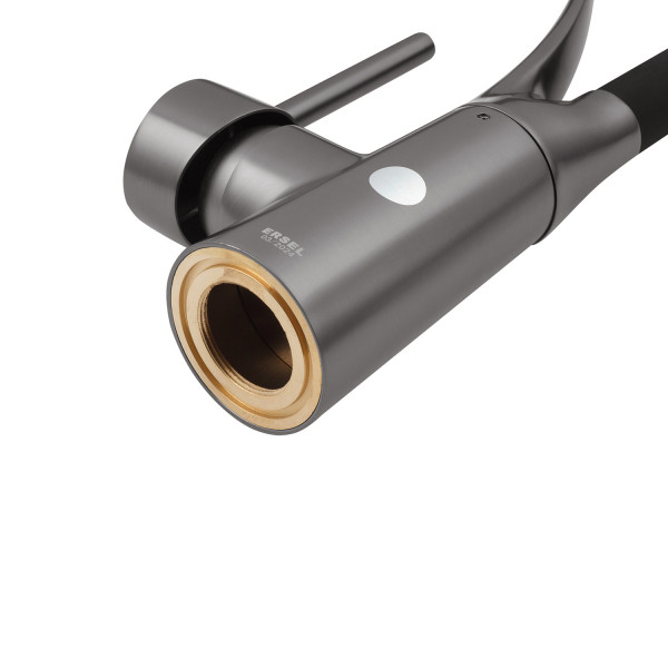 Комплект кухонна мийка Kroner Schwarze-5050HM PVD + змішувач Ersel-GRP03393BLK + дозатор Spender-026