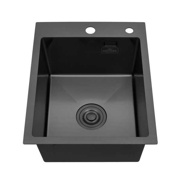 Кухонная мойка Kroner KRP PVD Schwarze - 4050HM (3,0/1,0 мм)
