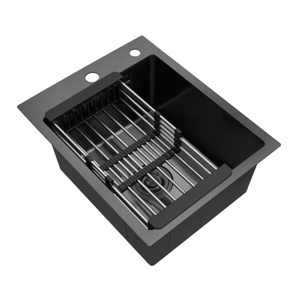 Кухонная мойка Kroner KRP PVD Schwarze - 4050HM (3,0/1,0 мм)
