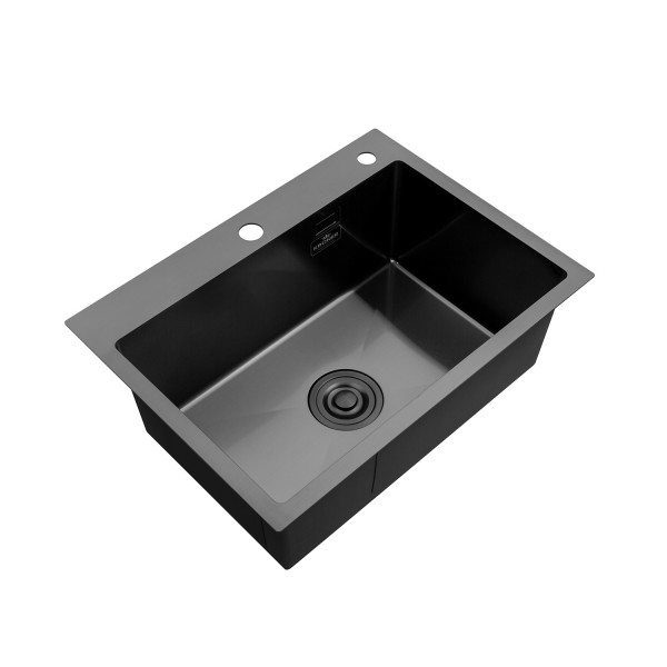Кухонная мойка Kroner KRP Schwarze - 5843HM PVD (3.0/1.0 мм)