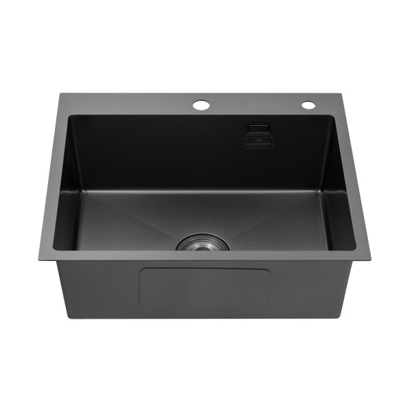 Кухонная мойка Kroner KRP Schwarze - 6050HM PVD (3.0/1.0 мм)