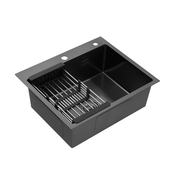Кухонная мойка Kroner KRP Schwarze - 6050HM PVD (3.0/1.0 мм)