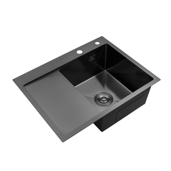 Кухонная мойка Kroner KRP Schwarze - 6350RHM PVD (3.0/1.0 мм)