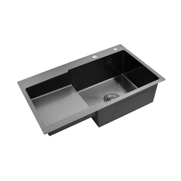 Кухонная мойка Kroner KRP Schwarze - 7848RHM PVD (3.0/1.0 мм)