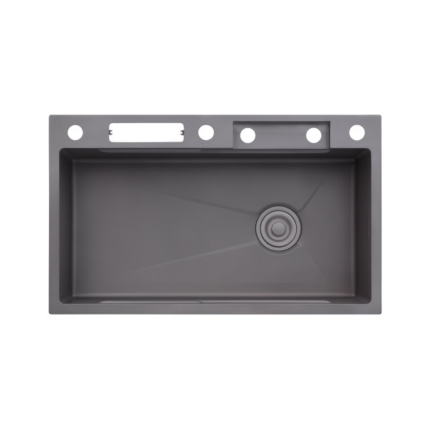 Кухонная мойка Kroner KRP Schwarze - SET7545NG PVD (3.0/0.8 мм)