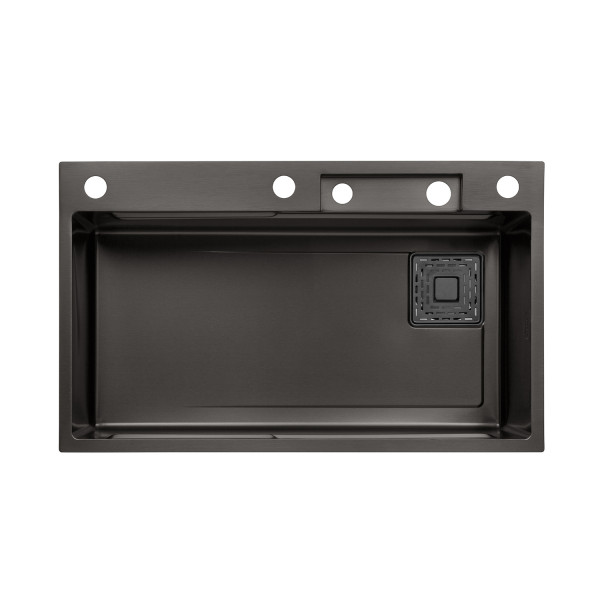 Кухонная мойка Kroner KRP Schwarze - SET7545HM PVD (3.0/0.8 мм)