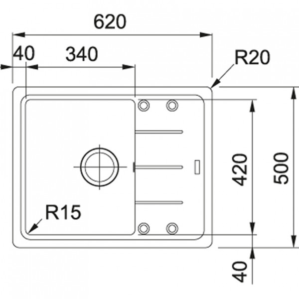 Мийка кухонна Franke Basis (114.0272.580)