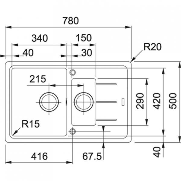 Мийка кухонна Franke Basis (114.0272.634)