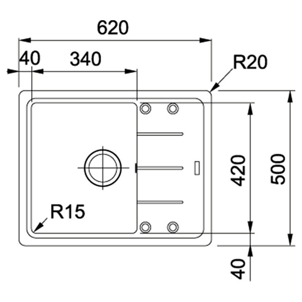 Мийка кухонна Franke Basis (114.0565.090)