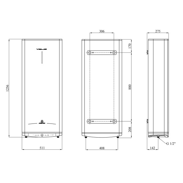 Бойлер Ariston Velis Tech 100 EU с мокрым ТЭНом 3100919