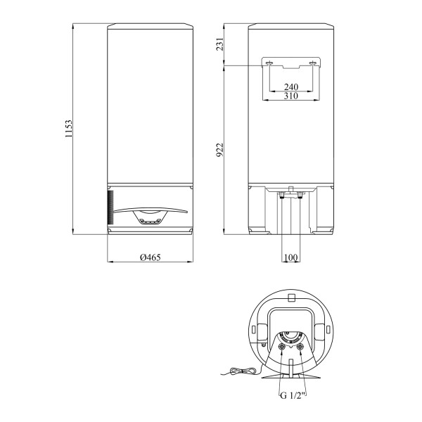Бойлер Ariston Lydos Hybrid 100 WI-FI з мокрим ТЕНом 3629065
