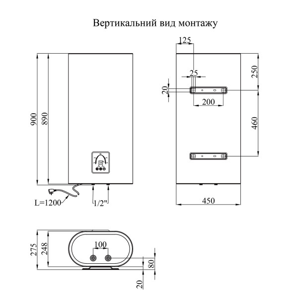Бойлер Kroner Flacher K50F2-D с сухим ТЭНом