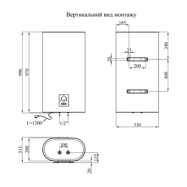 Бойлер Kroner Flacher K80F2-D с сухим ТЭНом