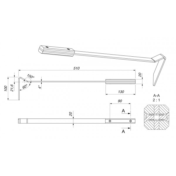 Кочерга для камина SAVEN Poker L (50cm) black
