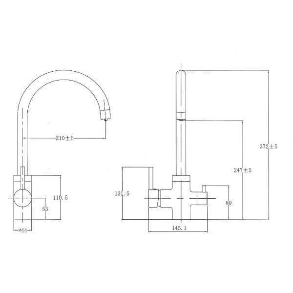 Смеситель для кухни с подключением фильтра Koller Pool Orion Double ORD 0500F, хром