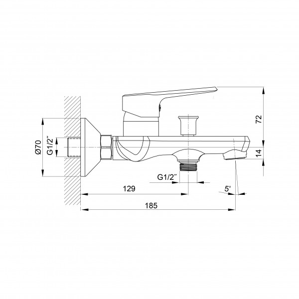 Смеситель для ванны Koller Pool Edge ED 0100