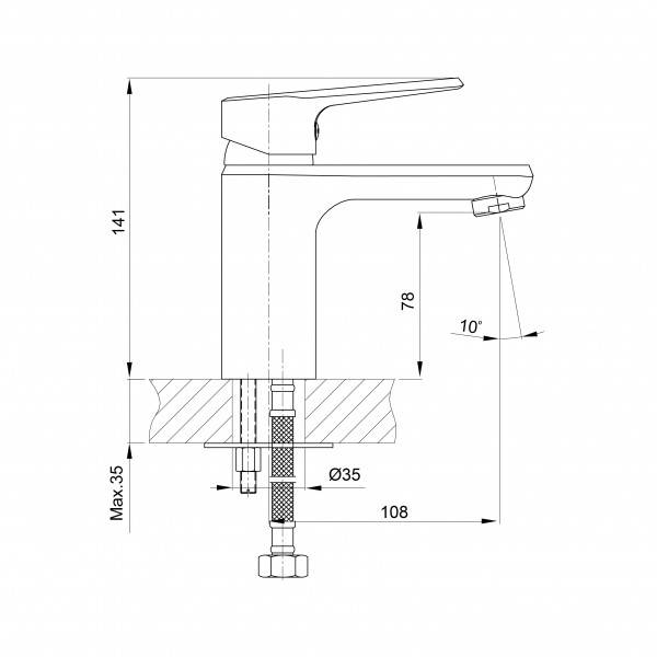 Смеситель для умывальника Koller Pool Edge ED 0200
