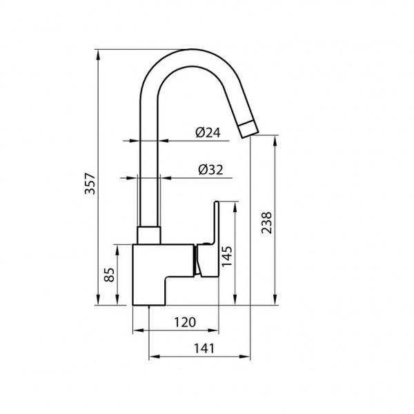 Смеситель для кухни Koller Pool Round Arc RA 0500