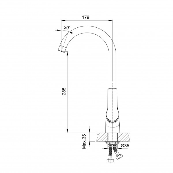 Смеситель для кухни Koller Pool Twin TW 0500