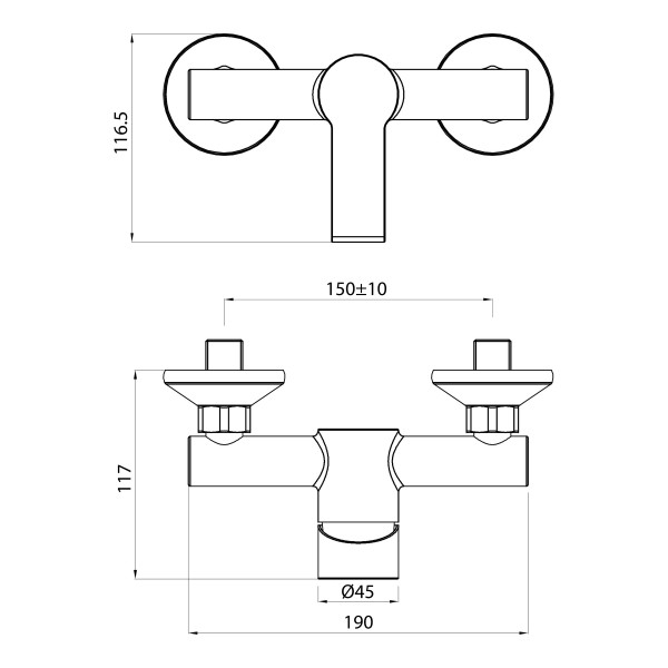Смеситель для душа Koller Pool Kvadro Arc KA 0450