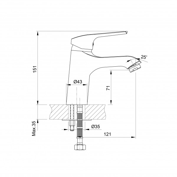 Смеситель для умывальника Koller Pool Twin TW 0200