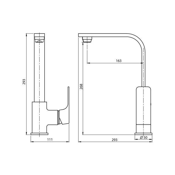 Смеситель для кухни Koller Pool Neon Cube NC 0500