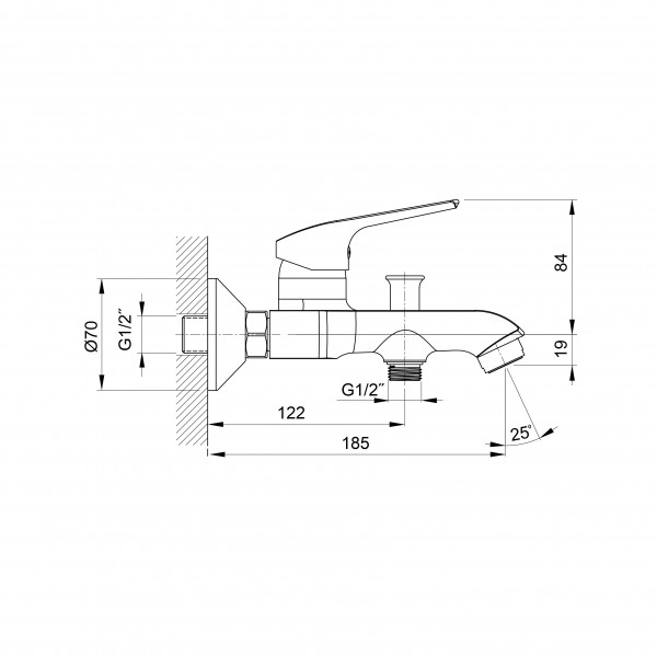 Смеситель для ванны Koller Pool Twin TW 0100