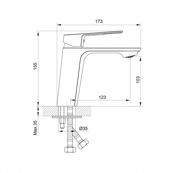 Смеситель для умывальника Koller Pool Grace GR 0200