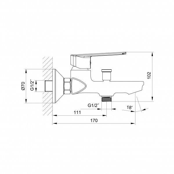 Смеситель для ванны Koller Pool Style SL 0100