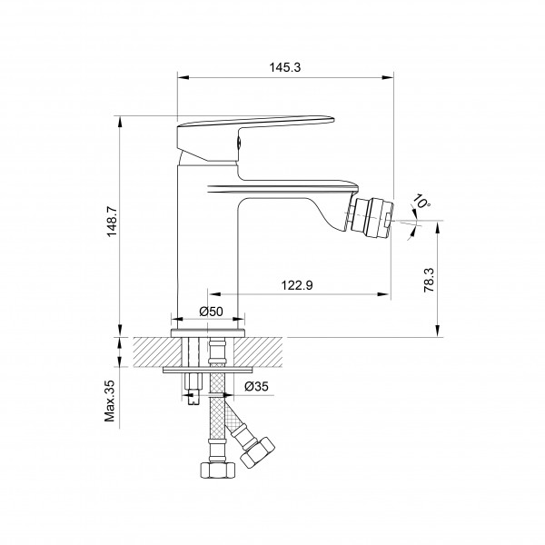 Смеситель для биде Koller Pool Line LN 0300