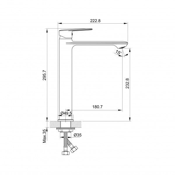 Смеситель для умывальника XL Koller Pool Line LN 0200XL