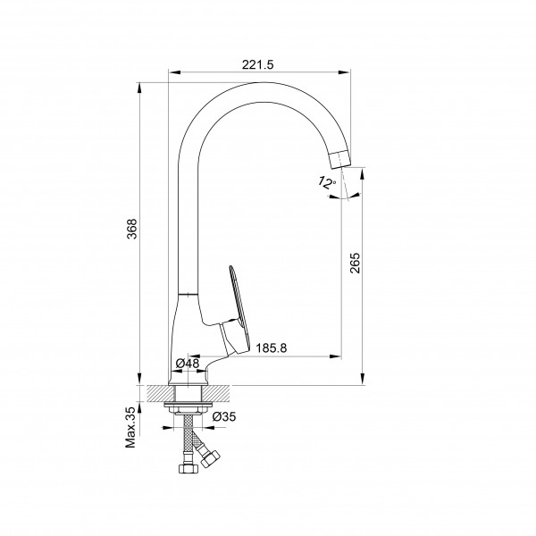 Смеситель для кухни Koller Pool Line LN 0500