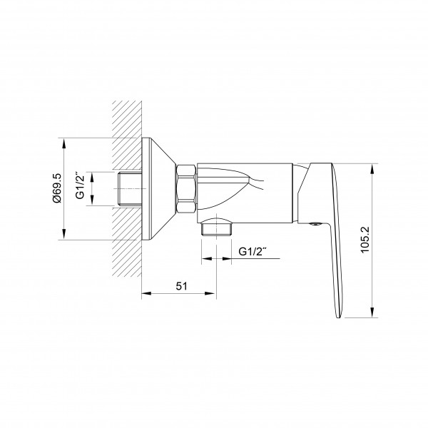 Змішувач для душу Koller Pool Line LN 0450