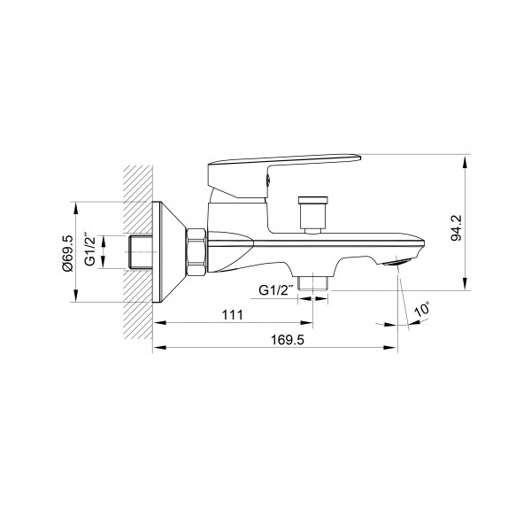 Смеситель для ванны Koller Pool Line LN 0100